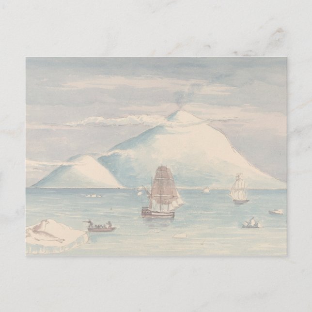 Postal Charles Hamilton Smith - Isla Beaufort y Monte (Anverso)