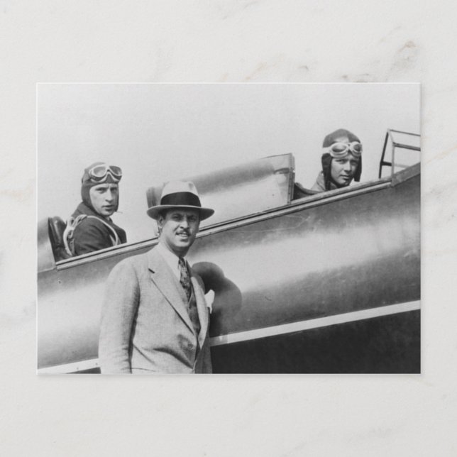 Postal Charles Lindbergh y Fred Weick (Anverso)