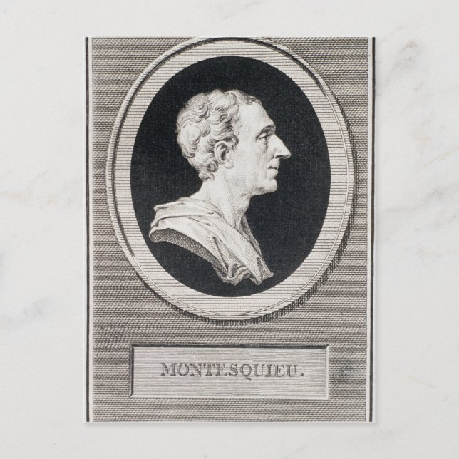 Postal Charles Louis de Secondat, Barón de Montesquieu (Anverso)