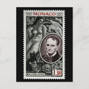 Postal Charles Pierre Baudelaire (1821-1867)