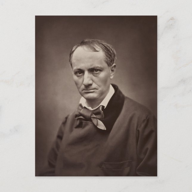 Postal Charles Pierre Baudelaire Portrait Étienne Carjat (Anverso)