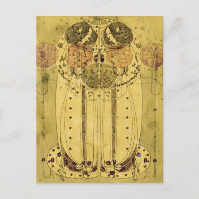 Postal Charles Rennie Mackintosh - El Wassail (Anverso)