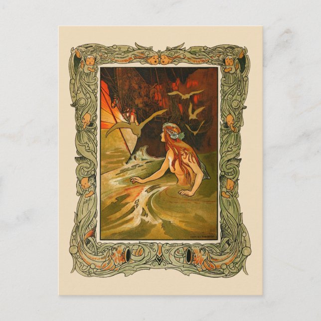 Postal Charles Robinson - La Sirenita (Anverso)