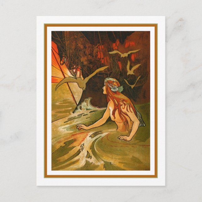 Postal Charles Robinson - La Sirenita (Anverso)