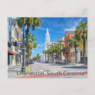 Postal Charleston, Carolina del Sur: recuerdo de la tarje