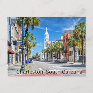 Postal Charleston, Carolina del Sur: recuerdo de la tarje
