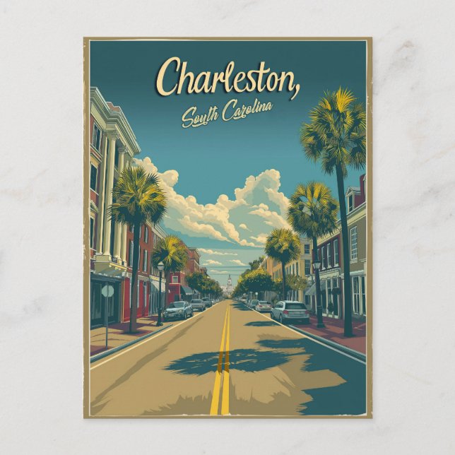 Postal Charleston, Carolina del Sur: Una cosecha (Anverso)