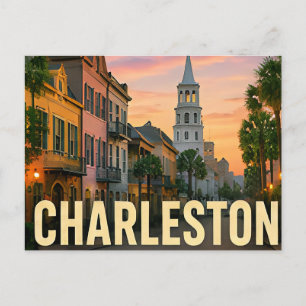 Postal Charleston Carolina del Sur Viaje Histórico Coster