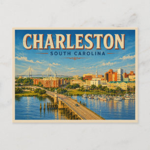 Postal Charleston Carolina del Sur Vintage