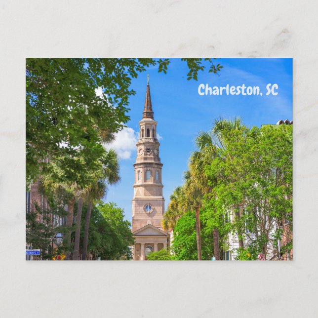 Postal Charleston, Centro Histórico de Carolina del Sur (Anverso)