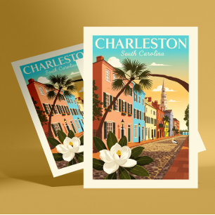 Postal Charleston de la Vieja Carolina del Sur