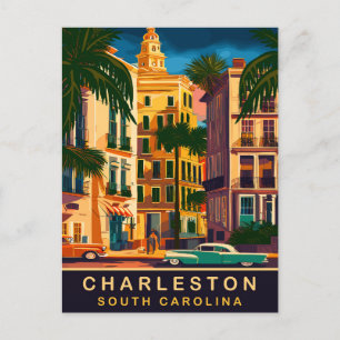 Postal Charleston Downtown, SC, Viajes Vintage