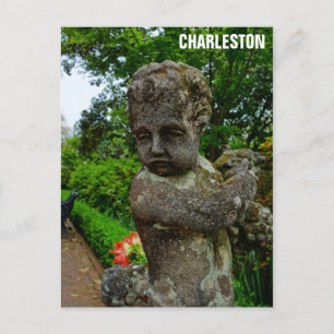 Postal Charleston South Carolina Garden Cherub