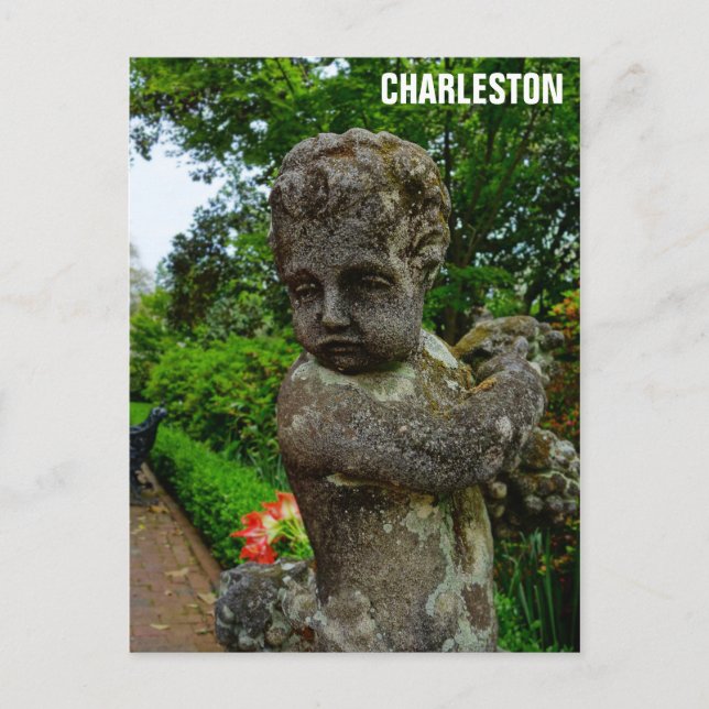 Postal Charleston South Carolina Garden Cherub (Anverso)