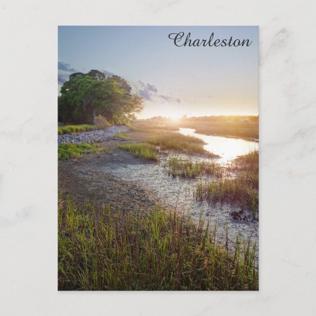 Postal Charleston South Carolina Low Country Sunset Photo (Anverso)