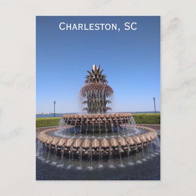 Postal Charleston South Carolina Pineapple Fountain (Anverso)