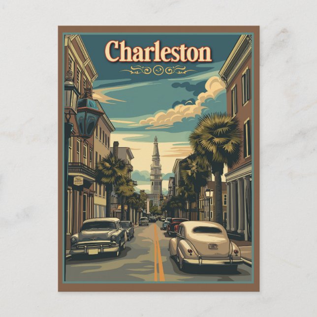 Postal Charleston, South Carolina Retro (Anverso)