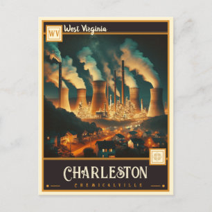 Postal Charleston, Virginia Occidental Vintage