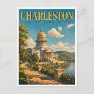 Postal Charleston West Virginia Capitolio del Estado GeoS