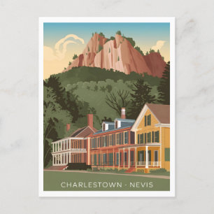 Postal Charlestown Nevis Vintage
