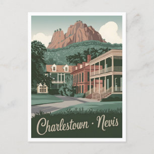 Postal Charlestown Nevis Vintage