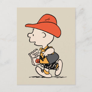 Postal Charlie Brown vaquero Halloween