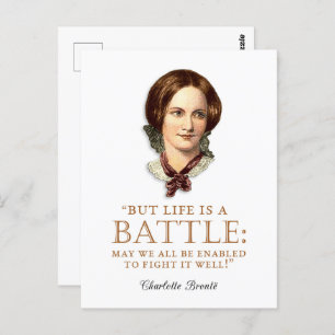 Postal Charlotte Bronte - La Vida Es Una Batalla