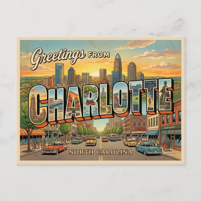 Postal Charlotte Carolina del Norte (Anverso)