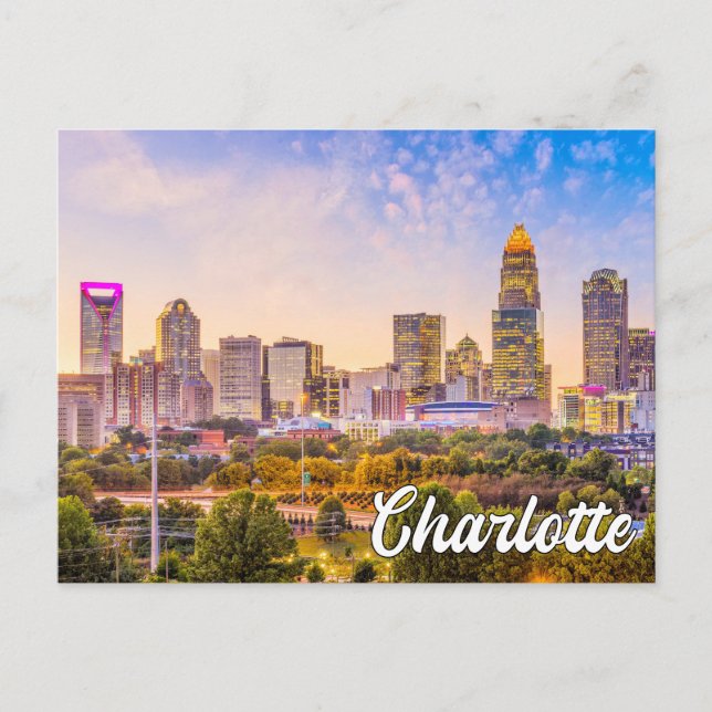 Postal Charlotte, Carolina del Norte, Estados Unidos (Anverso)