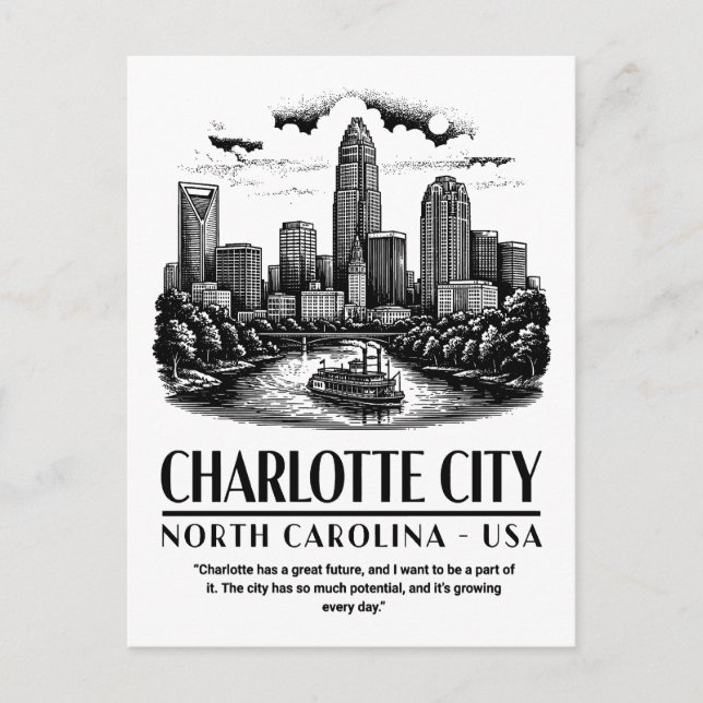Postal Charlotte City North Carolina USA (Anverso)