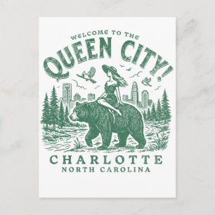 Postal Charlotte Ciudad Carolina del Norte Bienvenido a l