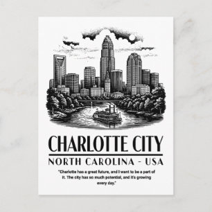 Postal Charlotte Ciudad Carolina del Norte EE. UU.