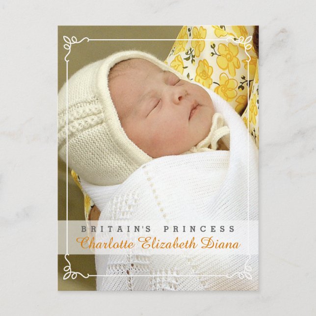 Postal Charlotte Elizabeth Diana - William Kate (Anverso)