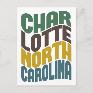 Postal Charlotte North Carolina Retro Wave