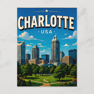Postal Charlotte Uptown Skyline