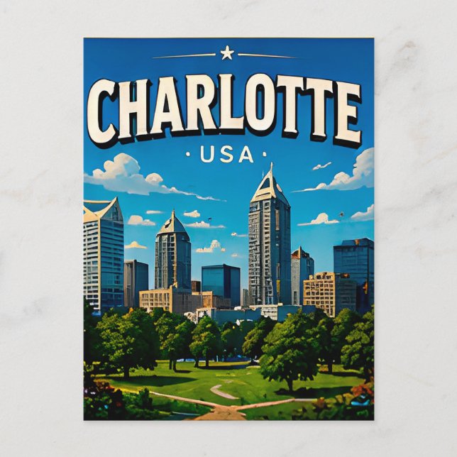 Postal Charlotte Uptown Skyline (Anverso)