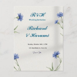 Postal "Charming Custom Wedding Invitation"