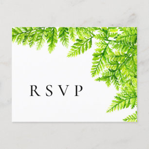 Postal Chartreuse Green Fern deja la boda RSVP