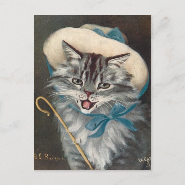 Postal Chat de La bergère (Anverso)