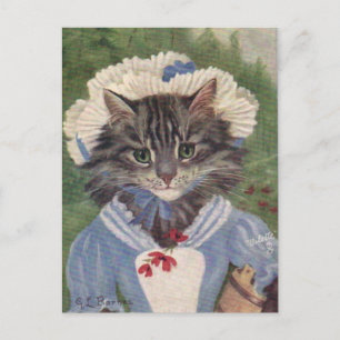 Postal Chat Femme de chambre