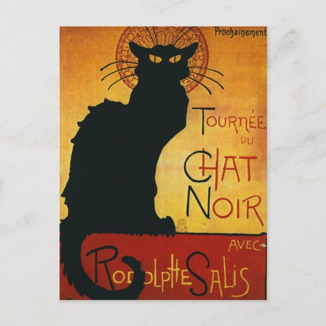 Postal Chat Noir - Gato negro (Anverso)