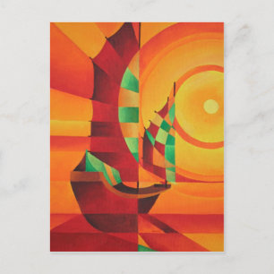 Postal Chatarra Cubista En El Mar Rojo