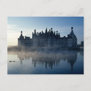 Postal Chateau Chambord al amanecer, Loir-et-Cher, Loira