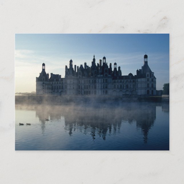 Postal Chateau Chambord al amanecer, Loir-et-Cher, Loira (Anverso)