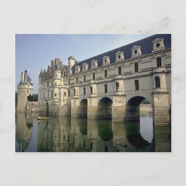 Postal Chateau, Chenonceau, Indre/Loir, Francia (Anverso)