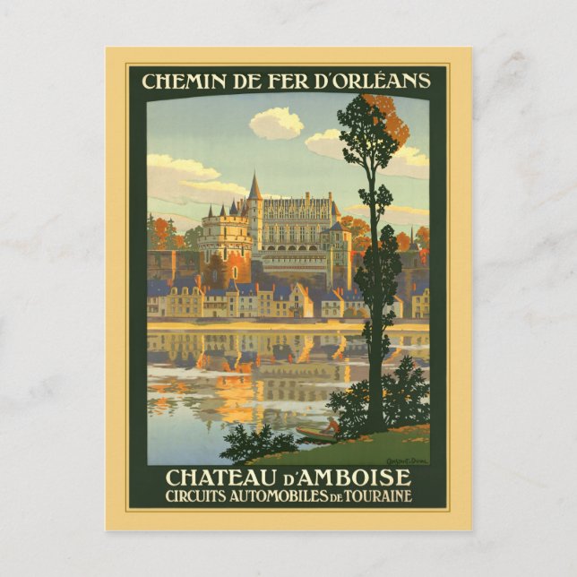 Postal Chateau d'Amboise (Anverso)