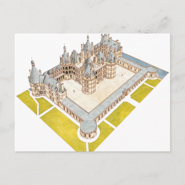 Postal Chateau de Chambord Chambord Loir-et-Cher (Anverso)