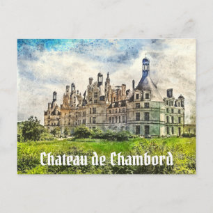 Postal Chateau de Chambord, Francia.