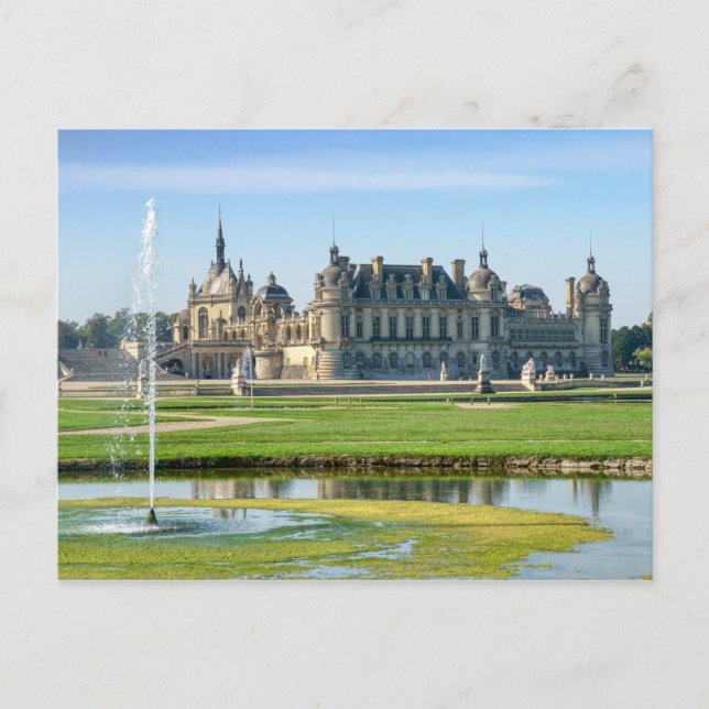 Postal Chateau de Chantilly y el jardín Le Notre - Franci (Anverso)