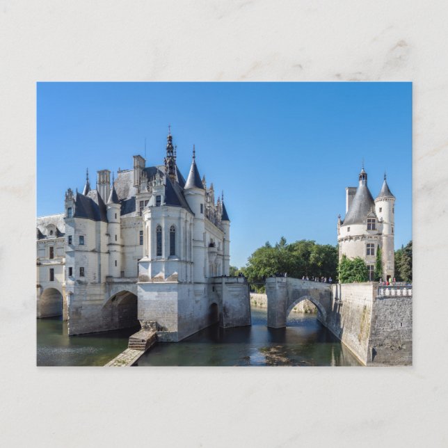 Postal Chateau de Chenonceau, en el valle del Loira, Fran (Anverso)